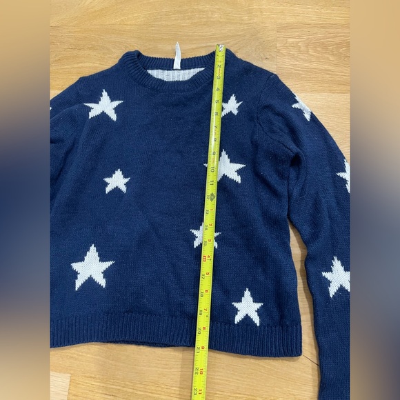 Bluenotes Navy Star Sweater size small - Picture 2 of 13